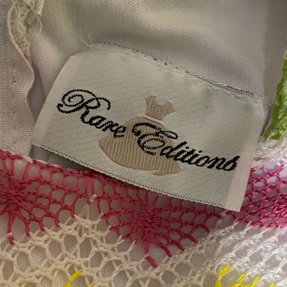 Rare Editions Girls Dress with Multi Colors of Spring and a Front Flower Size 2T - Picture 7 of 8